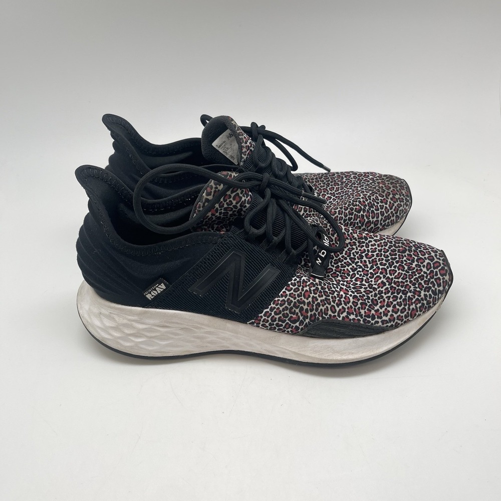 New Balance Women’s Black and White Leopard Print Running Shoes